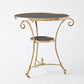 Gueridon Table - Brass/ Black Granite