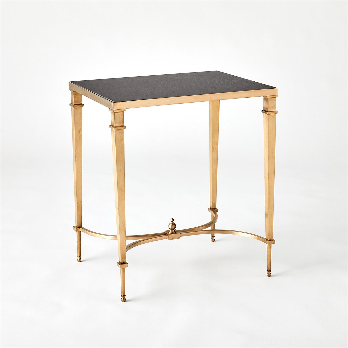 French Square Leg 20" Table - Brass