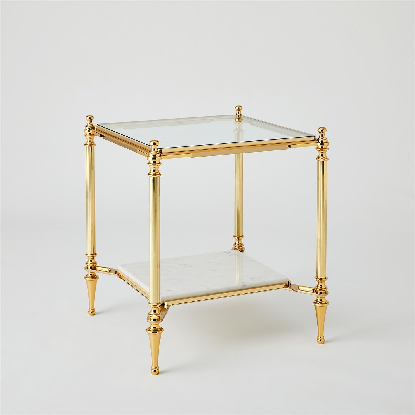 Medford Side Table - Brass