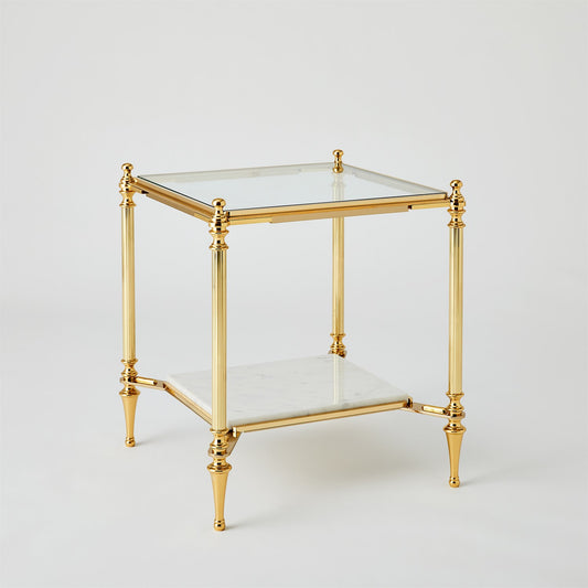 Medford Side Table - Brass