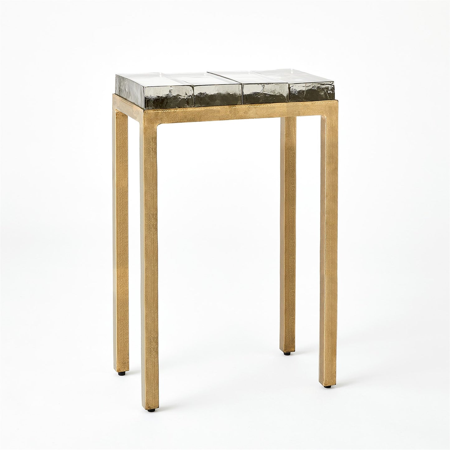 Ice Block Table - Quad - Antique Gold
