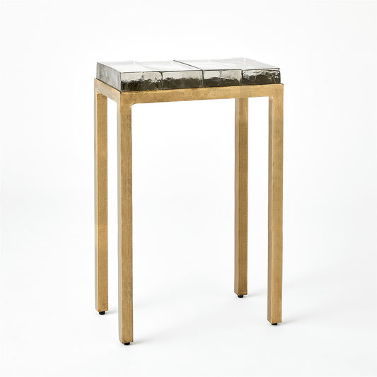 Ice Block Table - Quad - Antique Gold