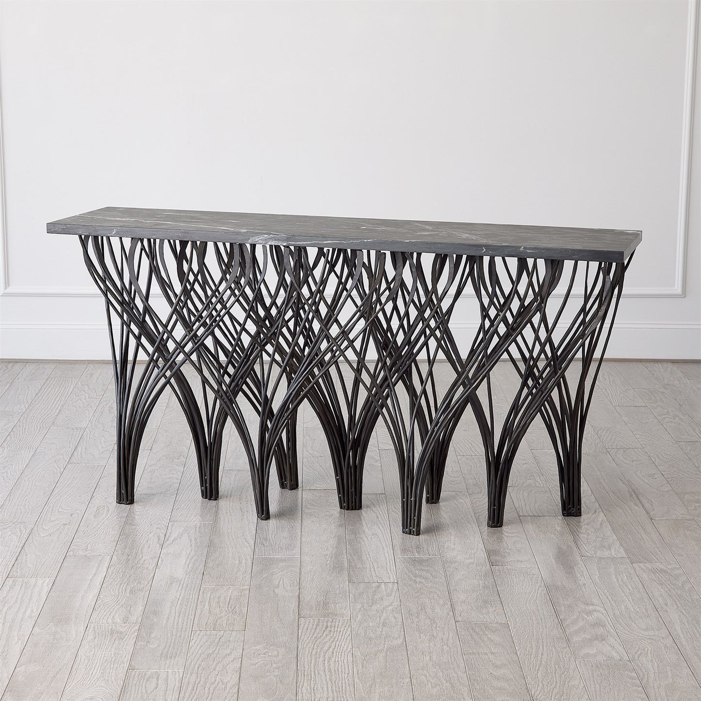 Vector Console - Natural Iron w/Black Marine Leather Marble