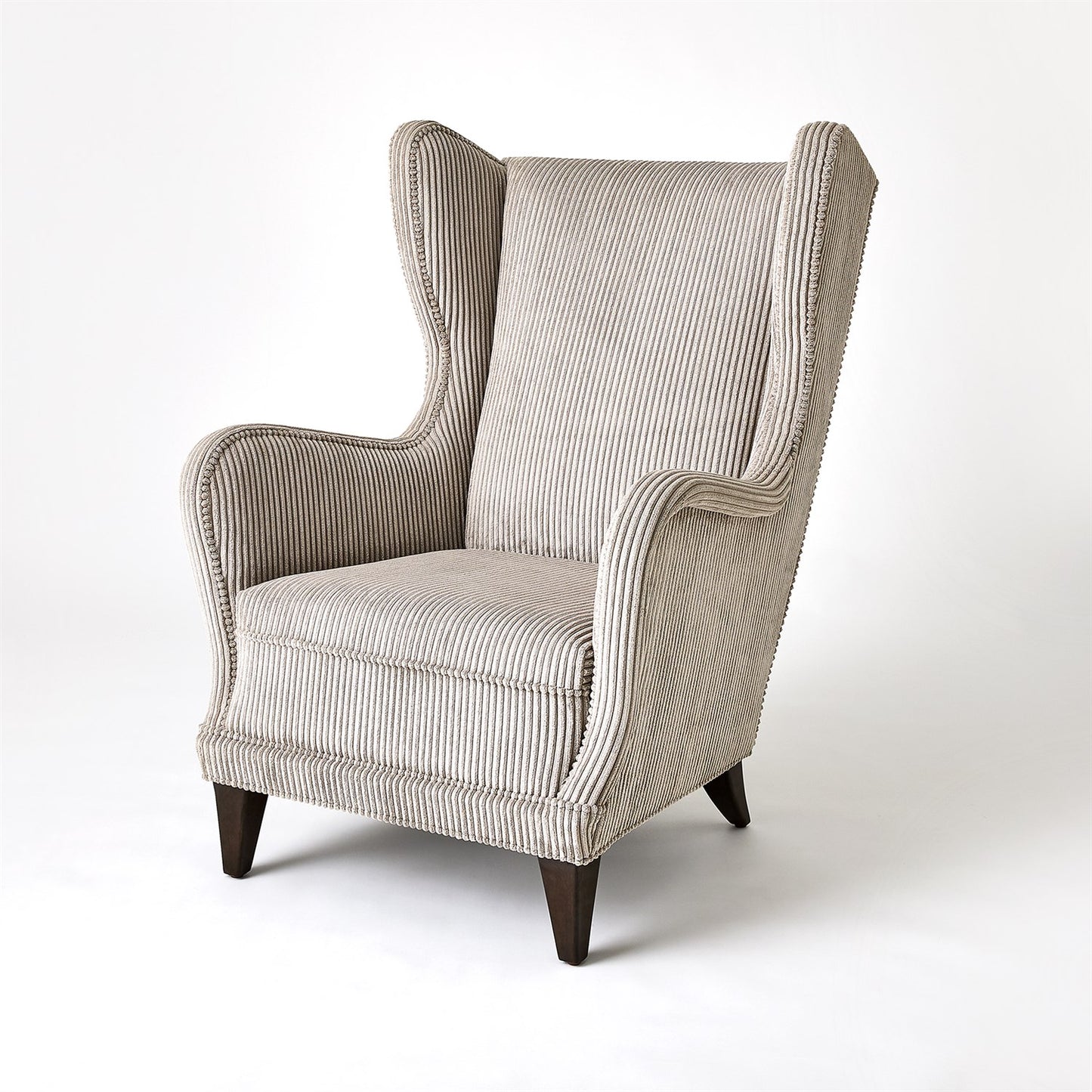 Wing Chair - Wide Wale Corduroy - Smoke