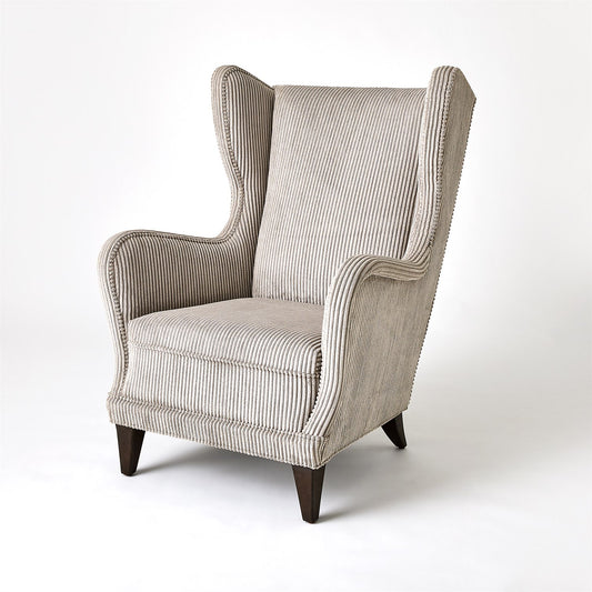 Wing Chair - Wide Wale Corduroy - Smoke