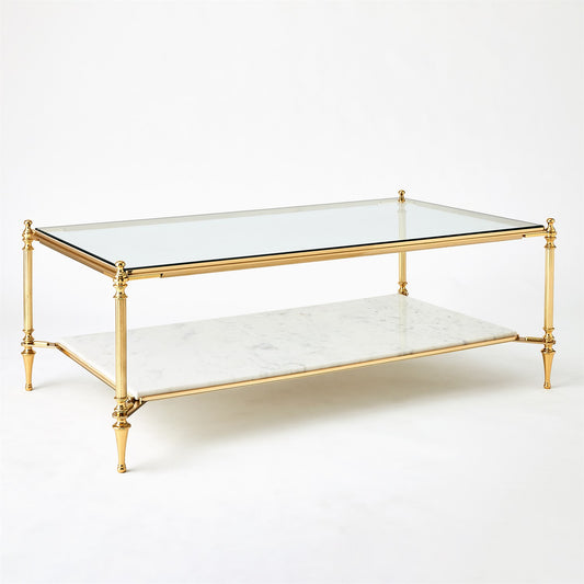 Medford Cocktail Table - Brass