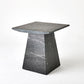 Aero Side Table - Black Leathered Marble