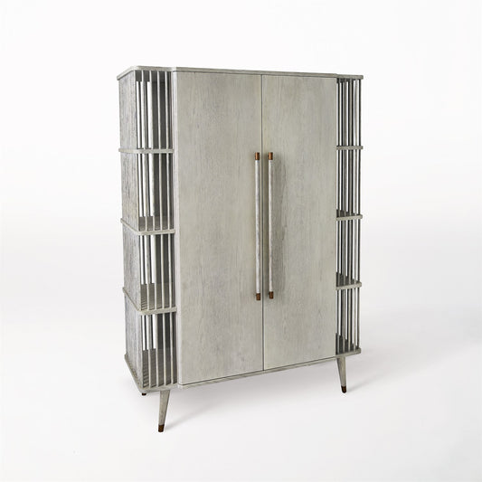 Arbor Tall Cabinet - Whitewashed Finish