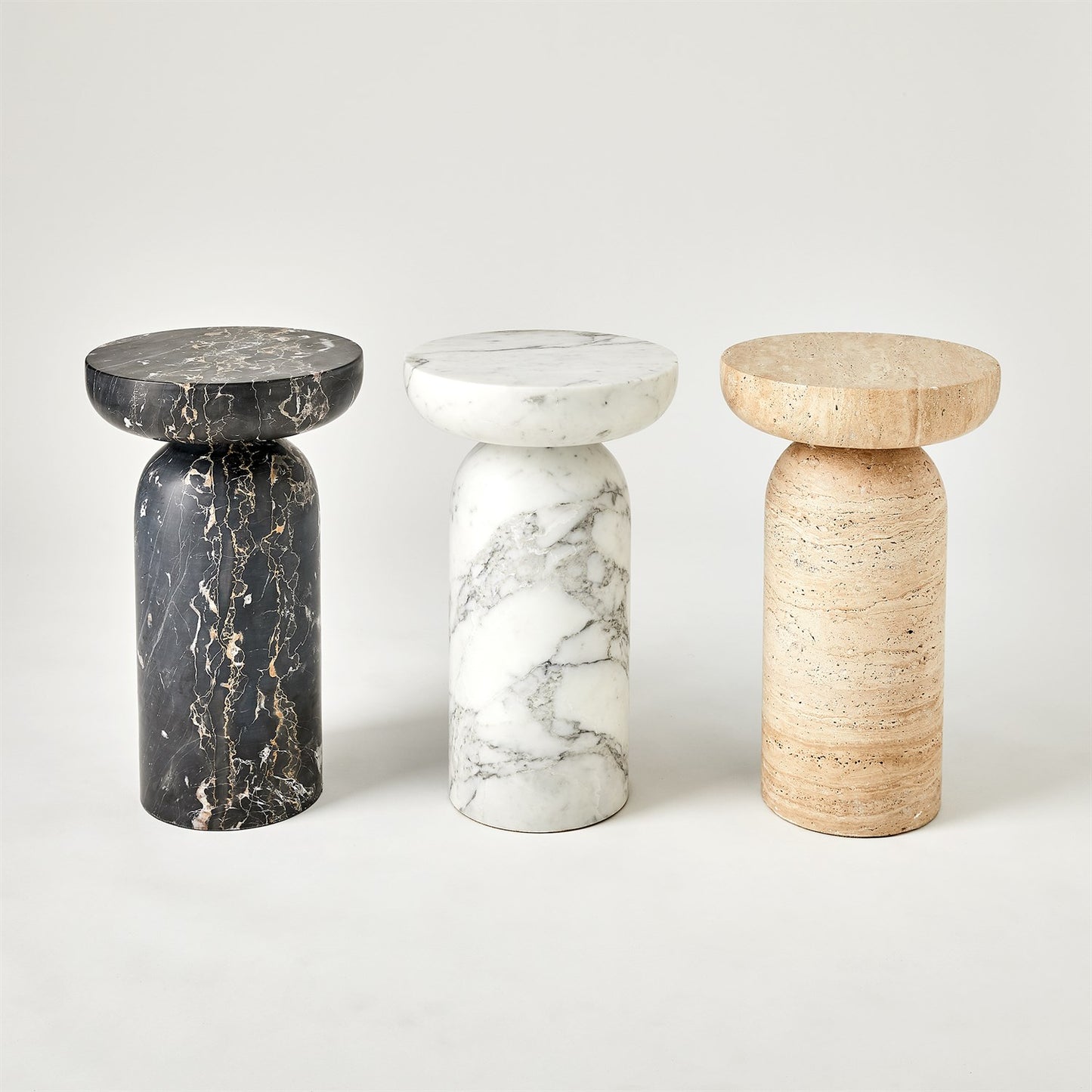 Tumble Accent Table - Travertine