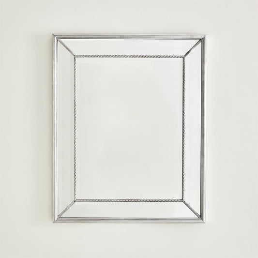 Vermeil Rope Mirror - Silver Leaf
