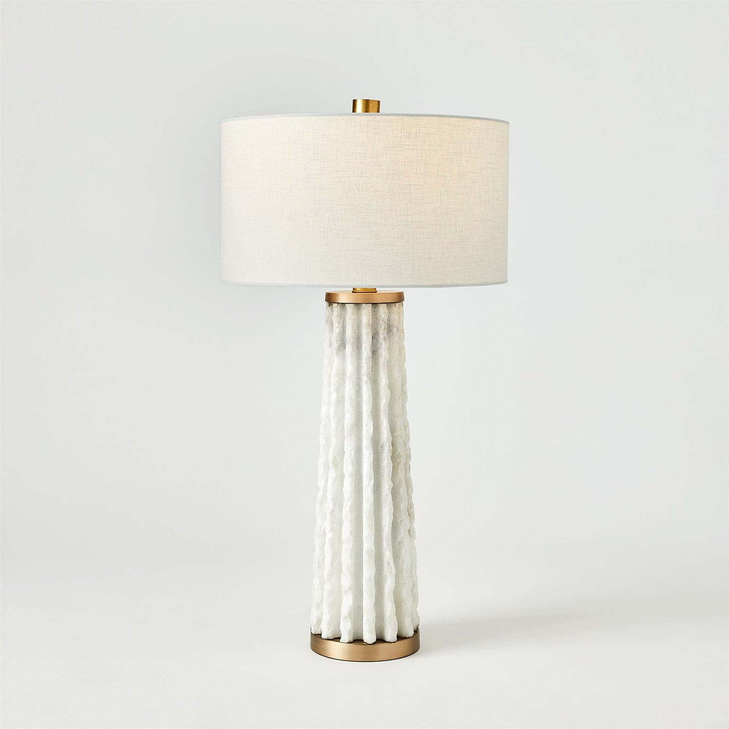 Quarry Table Lamp - White Marble