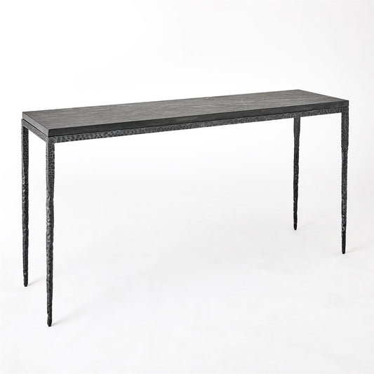 Forrester Console - Blackened/ Flamed Marble - Lg