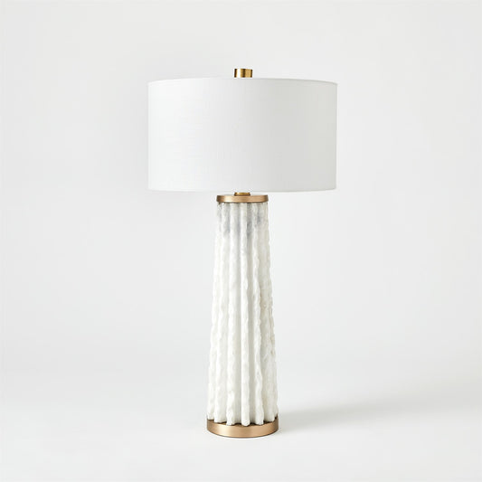 Quarry Table Lamp - White Marble