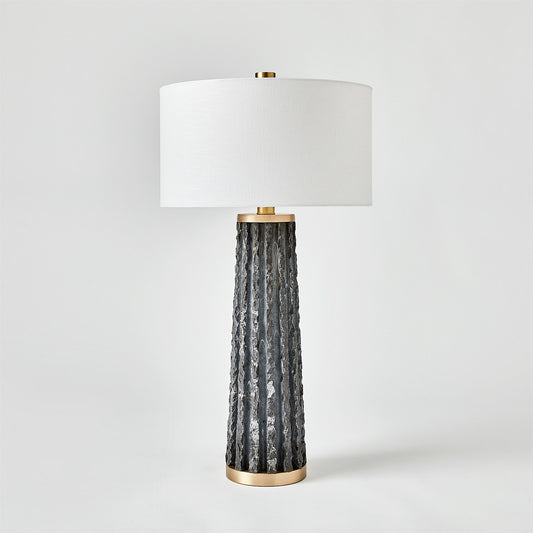 Quarry Table Lamp - Black Marble