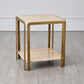 Kraft Side Table - Light Bronze w/Travertine