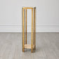 Kraft Pedestal - Light Bronze w/Travertine