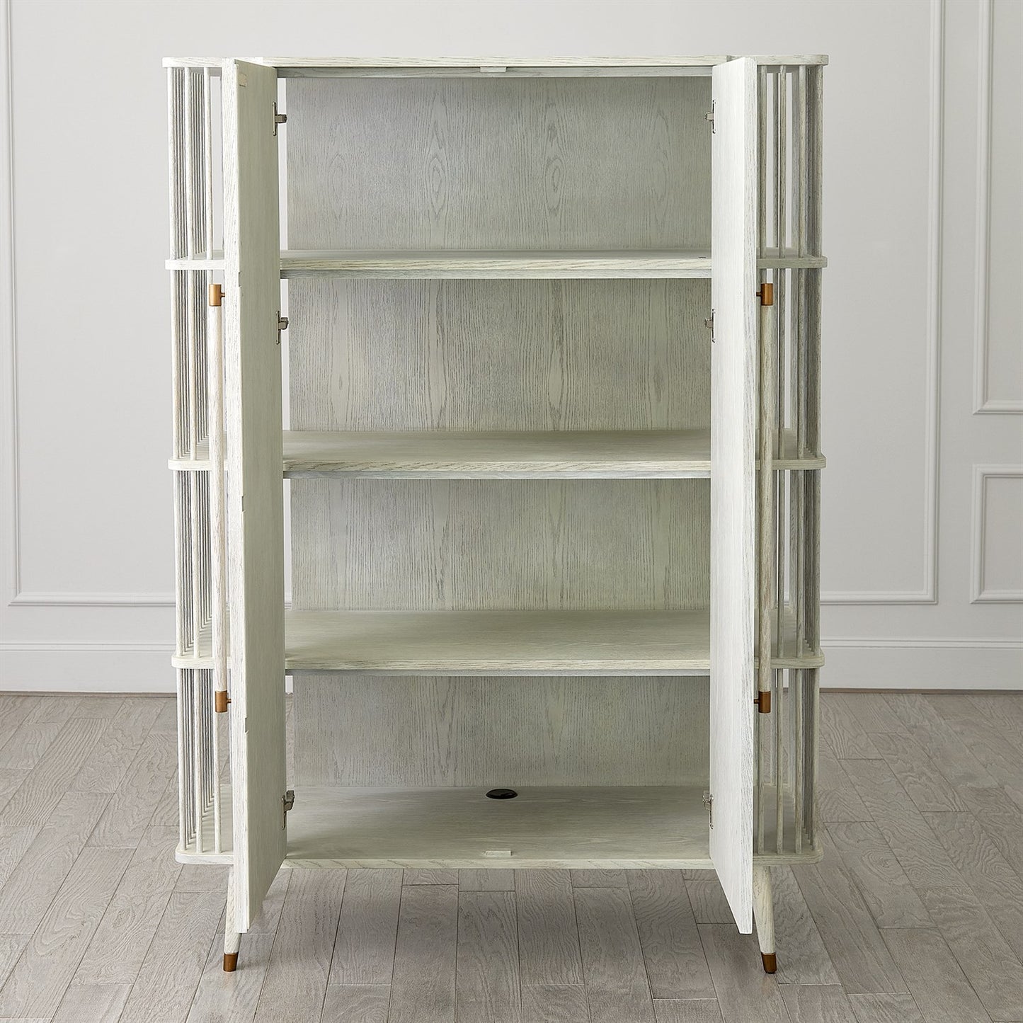 Arbor Tall Cabinet - Whitewashed Finish