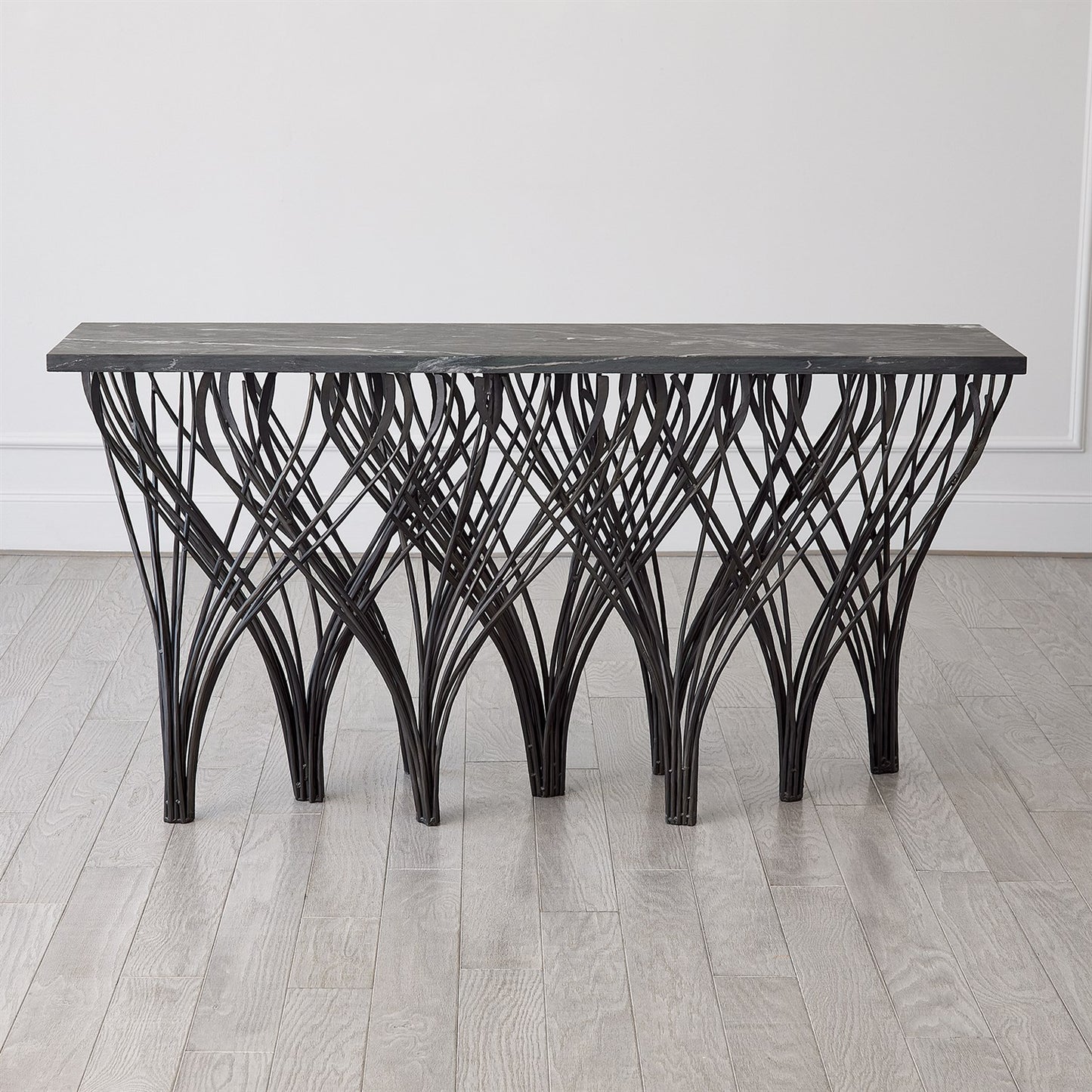Vector Console - Natural Iron w/Black Marine Leather Marble