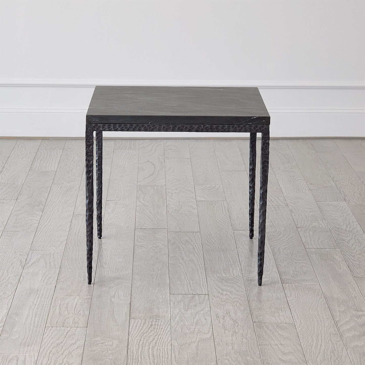 Forrester Side Table - Blackened/ Flamed Marble - Grats Decor Interior Design & Build Inc.