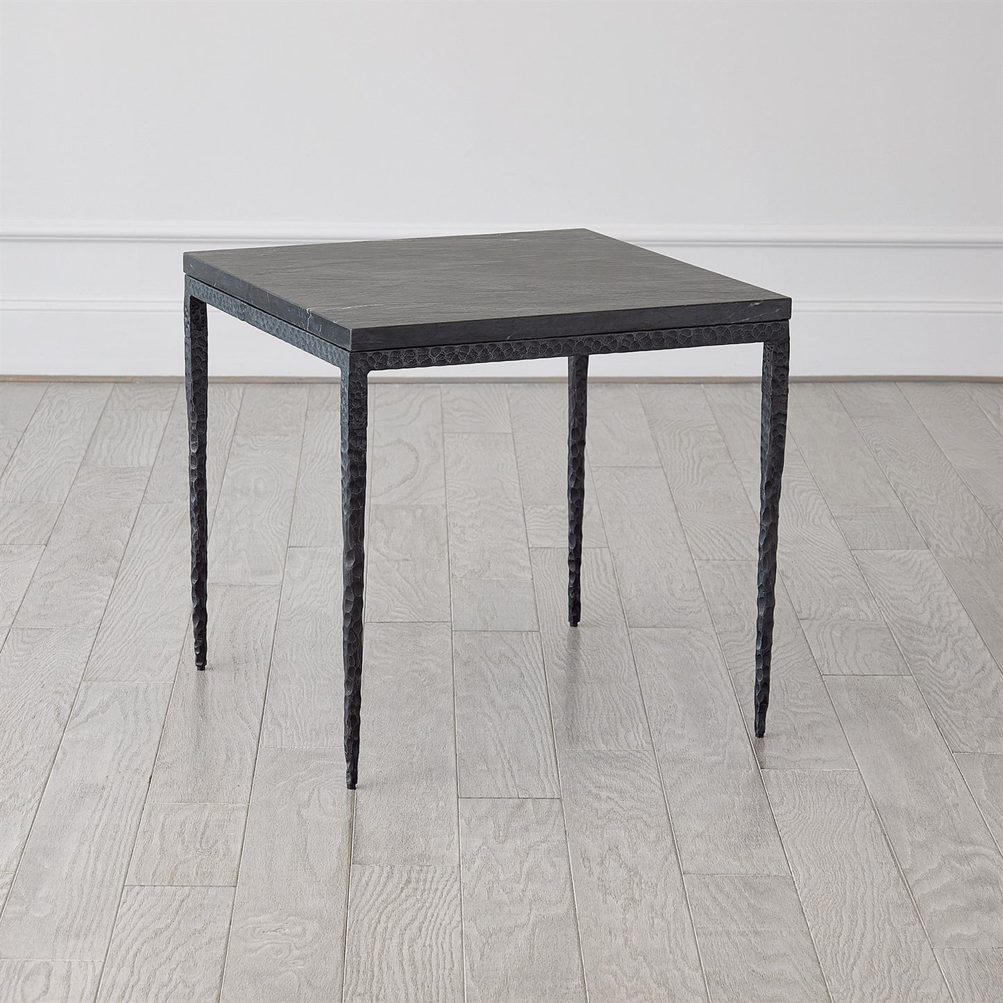 Forrester Side Table - Blackened/ Flamed Marble - Grats Decor Interior Design & Build Inc.