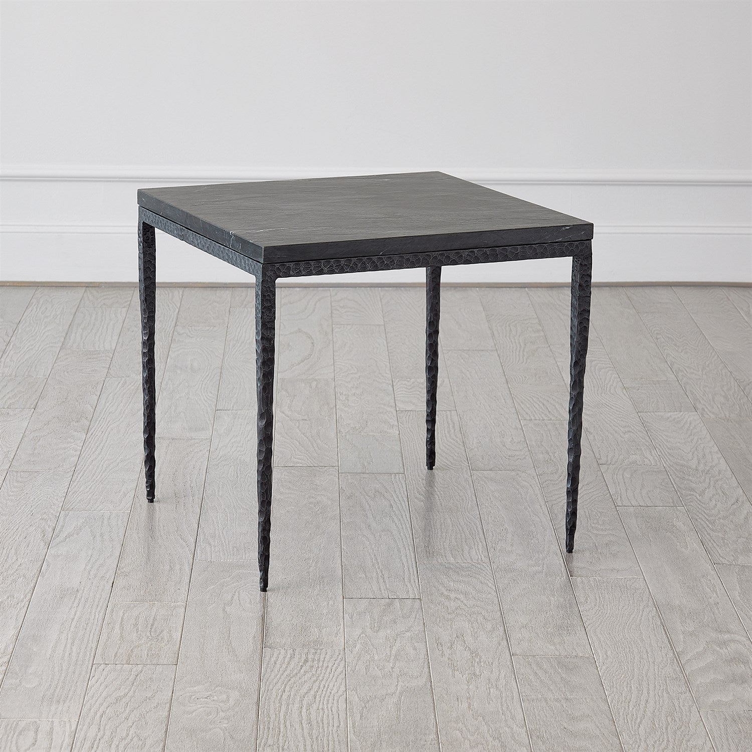 Forrester Side Table - Blackened/ Flamed Marble - Grats Decor Interior Design & Build Inc.