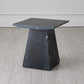 Aero Side Table - Black Leathered Marble
