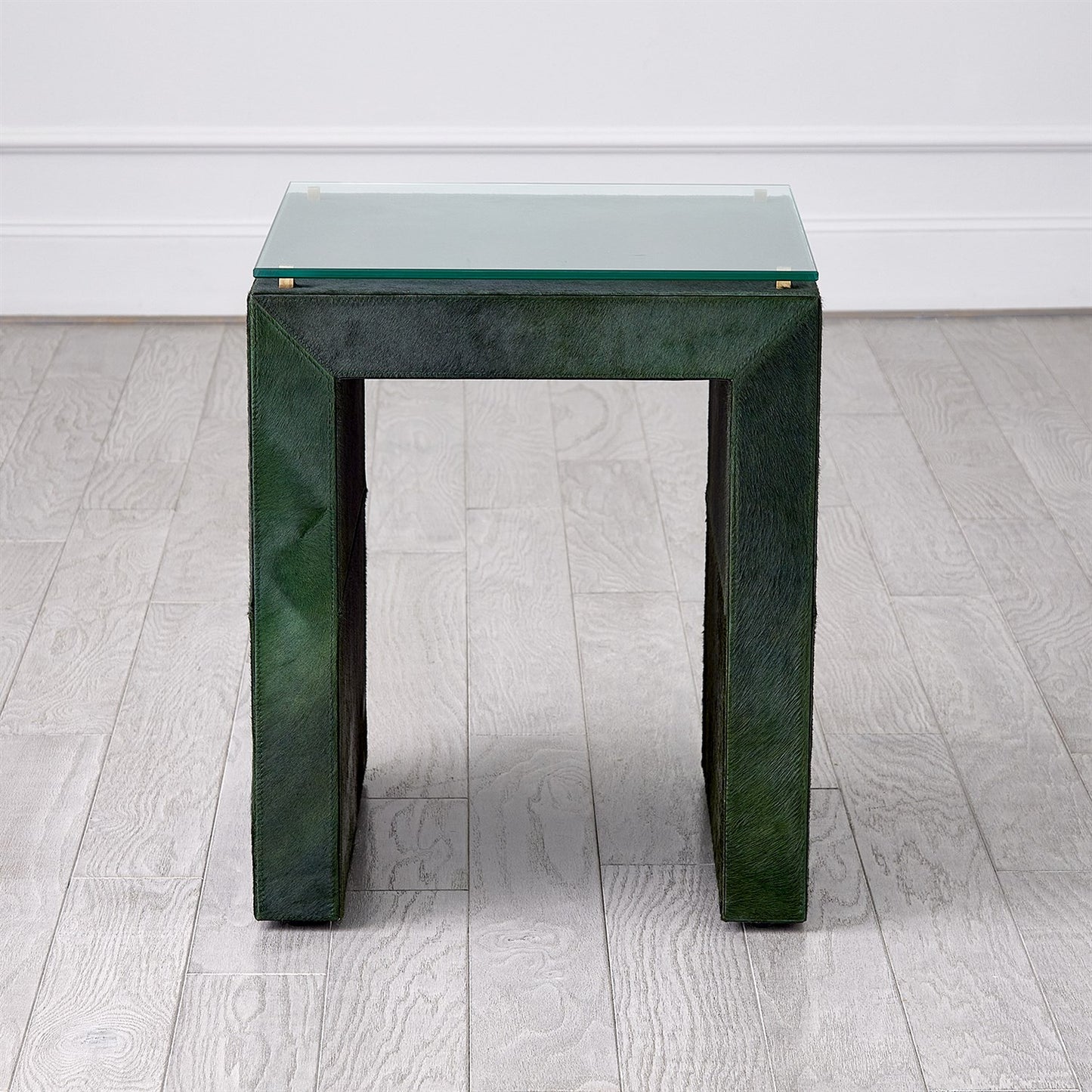 Posh Side Table - Hair-On-Hide Green