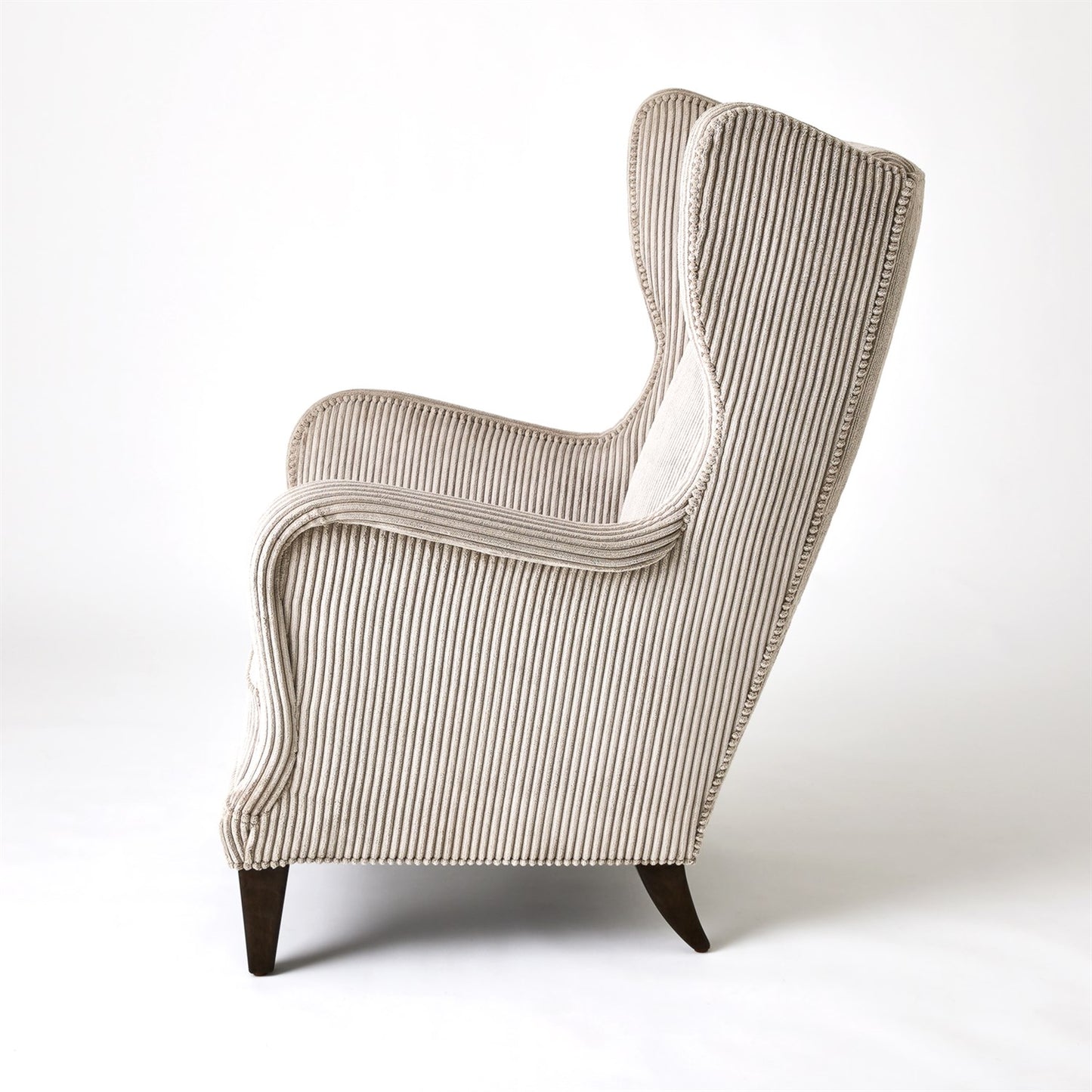 Wing Chair - Wide Wale Corduroy - Smoke