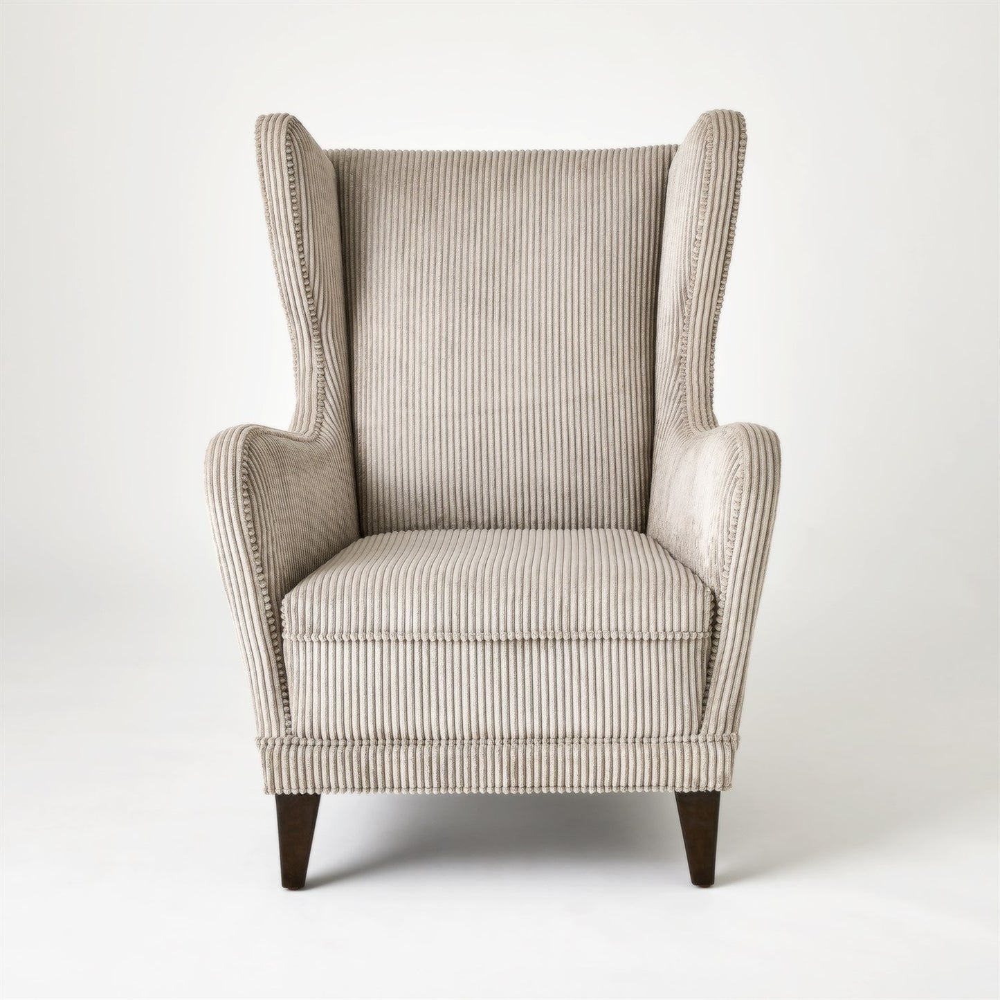 Wing Chair - Wide Wale Corduroy - Smoke