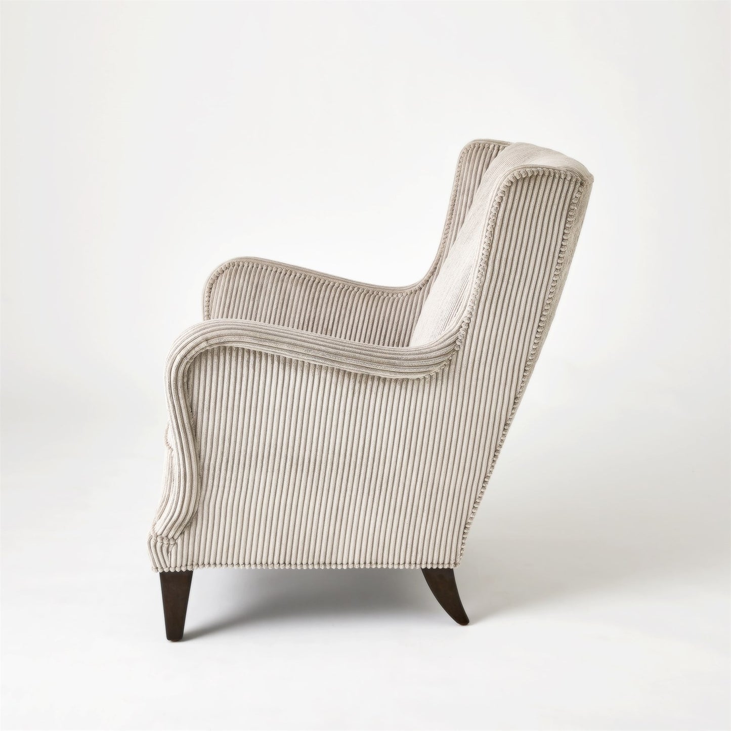Lounge Chair - Wide Wale Corduroy - Smoke
