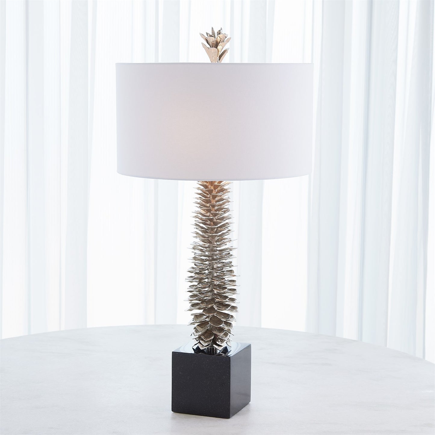 Pinecone Table Lamp - Nickel