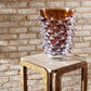 Kraft Pedestal - Light Bronze w/Travertine