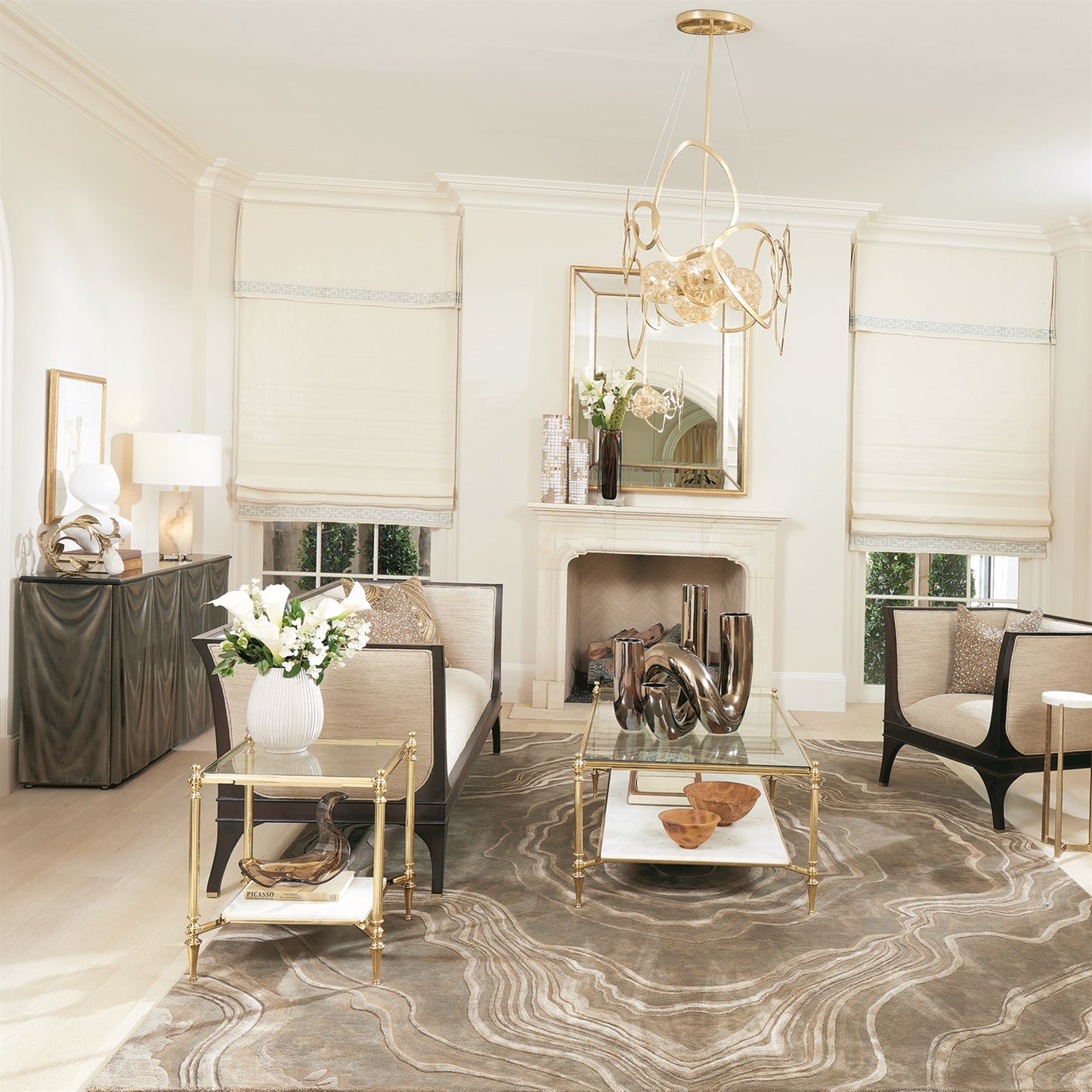Gilded Rope Mirror - Gold Leaf