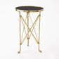 Directoire Round Table - Brass w/ Black Granite - Grats Decor Interior Design & Build Inc.