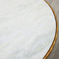 Circle/ Square Cocktail Table - Gold w/ White Marble
