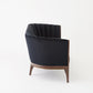 Channel Back Sofa - Black Velvet