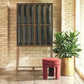 Horn Inlay Bar Cabinet - Black/Antique Brass