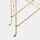 Rectangular Directoire Table - Brass/White Marble