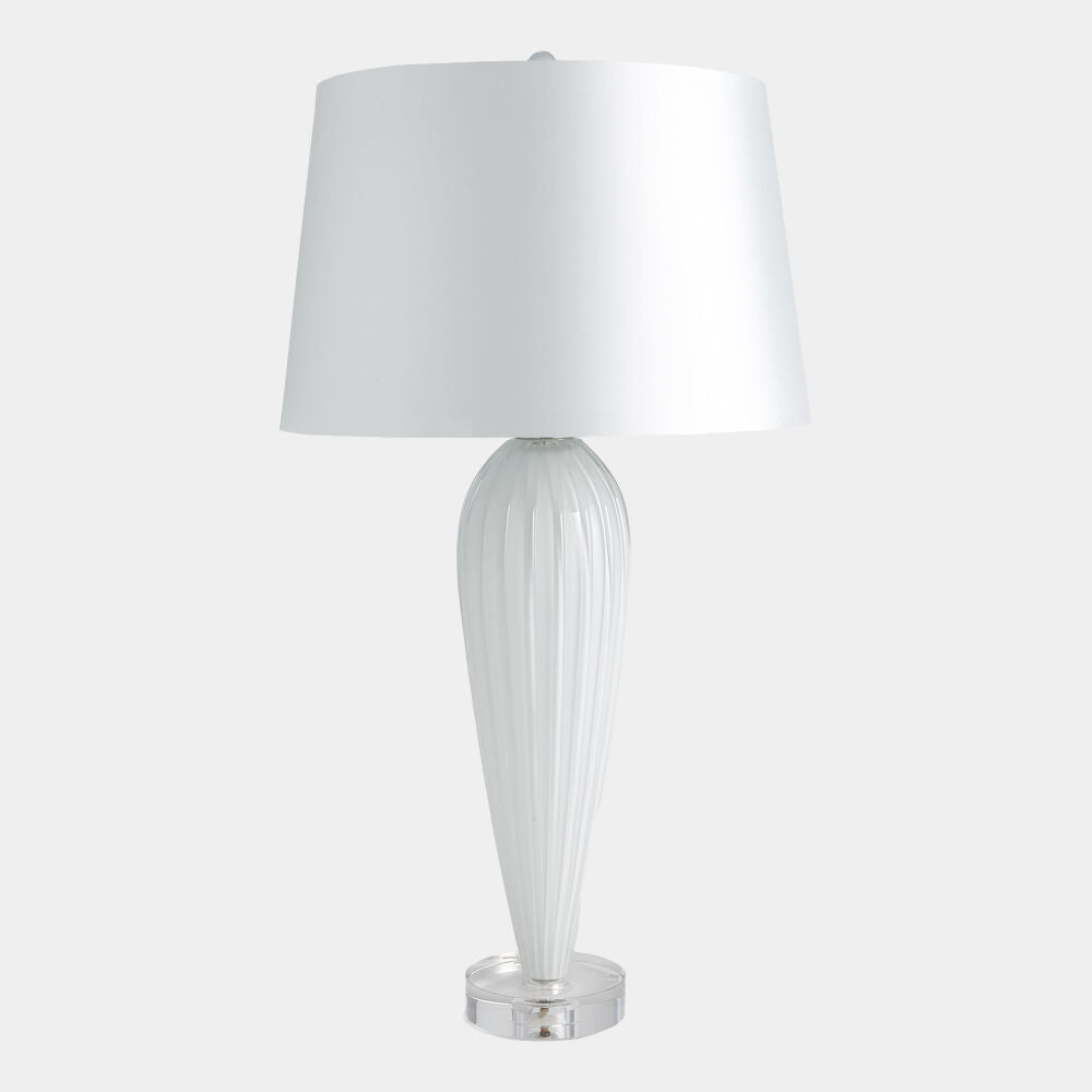 Teardrop Glass Lamp-White