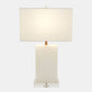 Catalina Rectangular Table Lamp-Alabaster/Brass