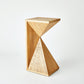 Asymmetrical Angle Side Table - Oak - Grats Decor Interior Design & Build Inc.