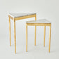 S/2 Triangular Nesting Tables - Gold Leaf - Grats Decor Interior Design & Build Inc.