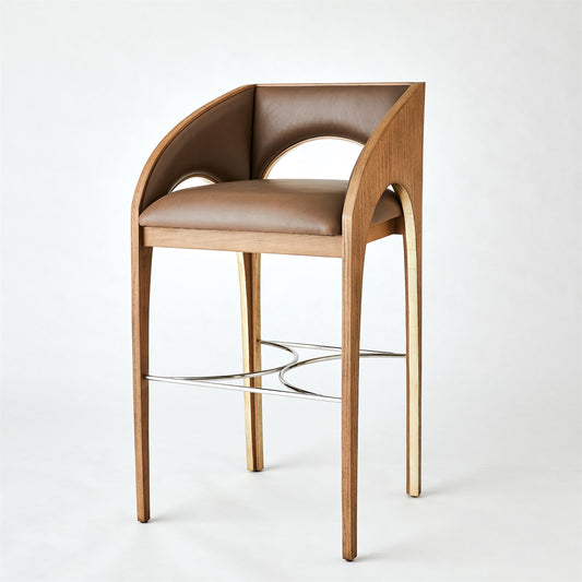 Arches Barstool - Nutmeg/Champagne