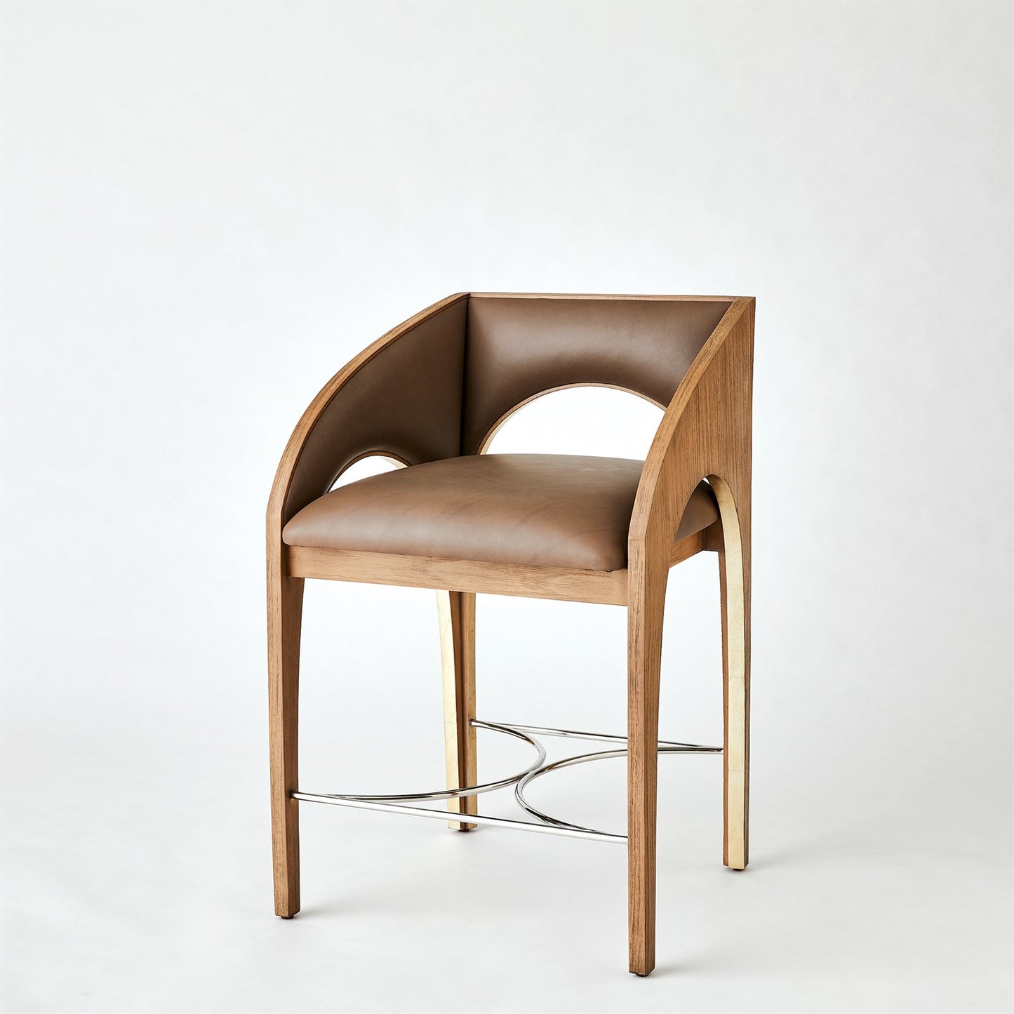 Arches Counter Stool - Nutmeg/ Champagne
