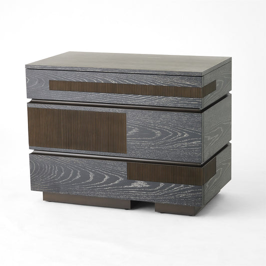 Brazil Chest - Black Cerused Oak