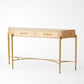 Breakfront Console - Natural/ Gold