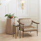 L. Brooks Fabric / Leather Chair - Bronze