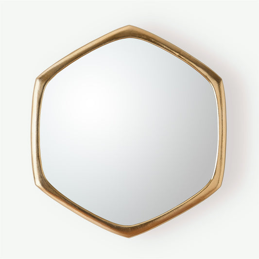 Hexagon Mirror - Gold