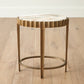 Liberty Accent Table - Vintage Brass/ Calacatta Gold Marble