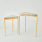 S/2 Triangular Nesting Tables - Gold Leaf - Grats Decor Interior Design & Build Inc.